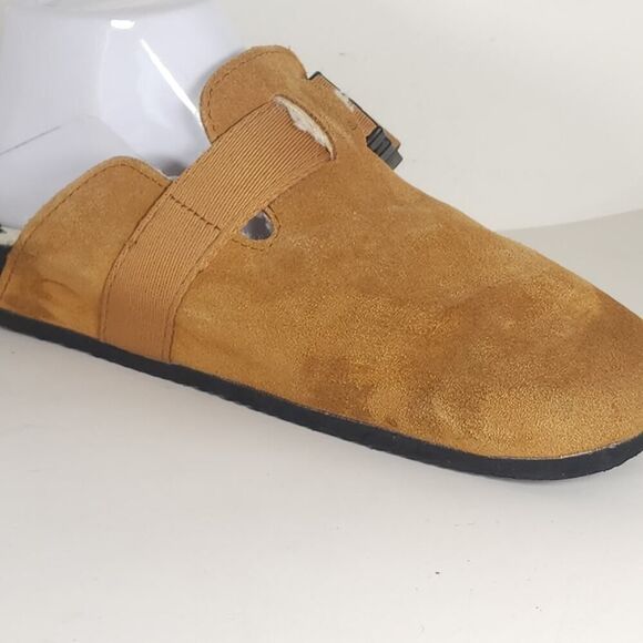 Ted Baker Women's US 9? Suede Chestnut Shearling Slip-On Flat Clogs Shoes - Picture 14 of 16